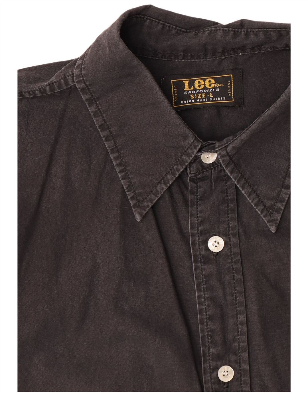 Camisa masculina de manga curta Lee grande algodão preto