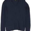 Suéter feminino MOSSIMO com decote em V Reino Unido 12 médio azul marinho nylon