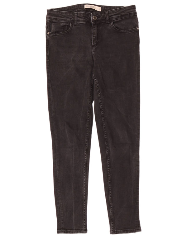 Calça jeans skinny feminina Zara EU 36 XS W26 L27 algodão preto