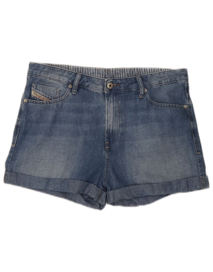 Shorts jeans feminino diesel W28 algodão azul médio
