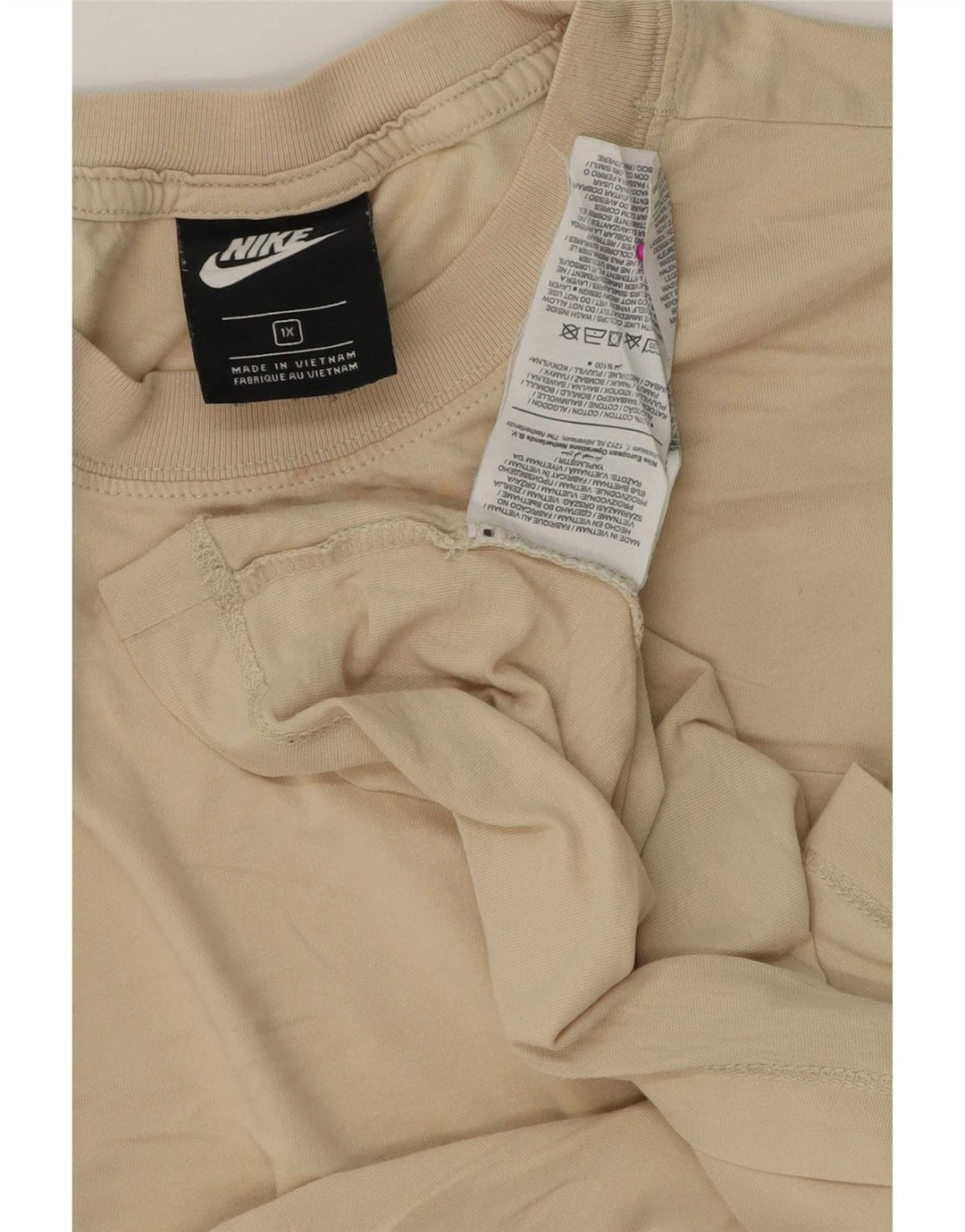 Camiseta masculina Nike Top XL algodão bege