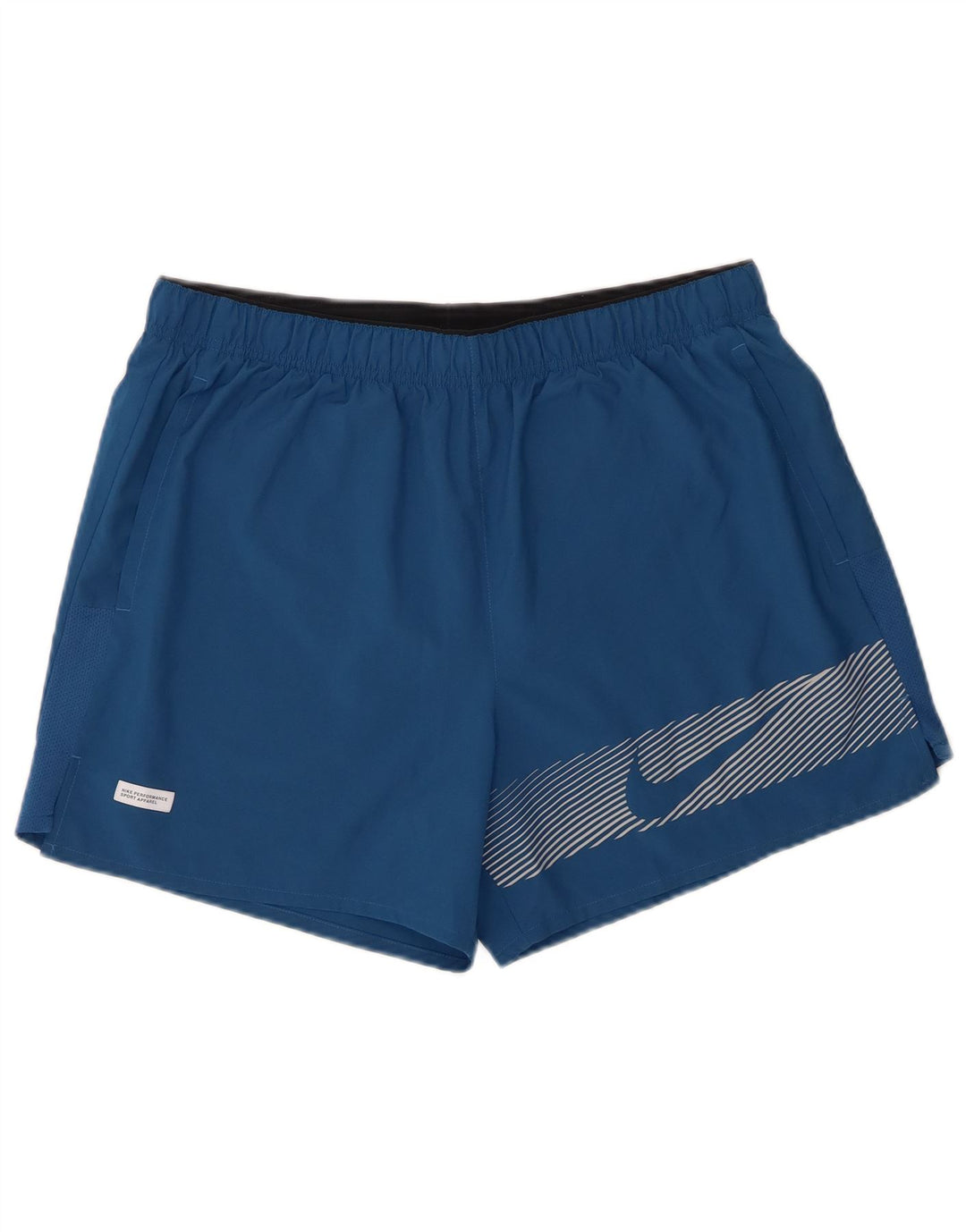 Shorts esportivos gráficos Nike Dri Fit masculino grande azul poliéster