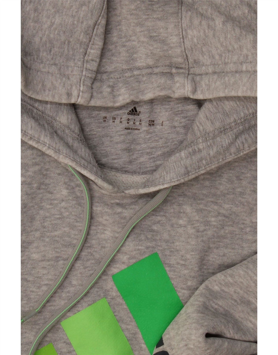 Adidas masculino gráfico moletom com capuz cinza médio