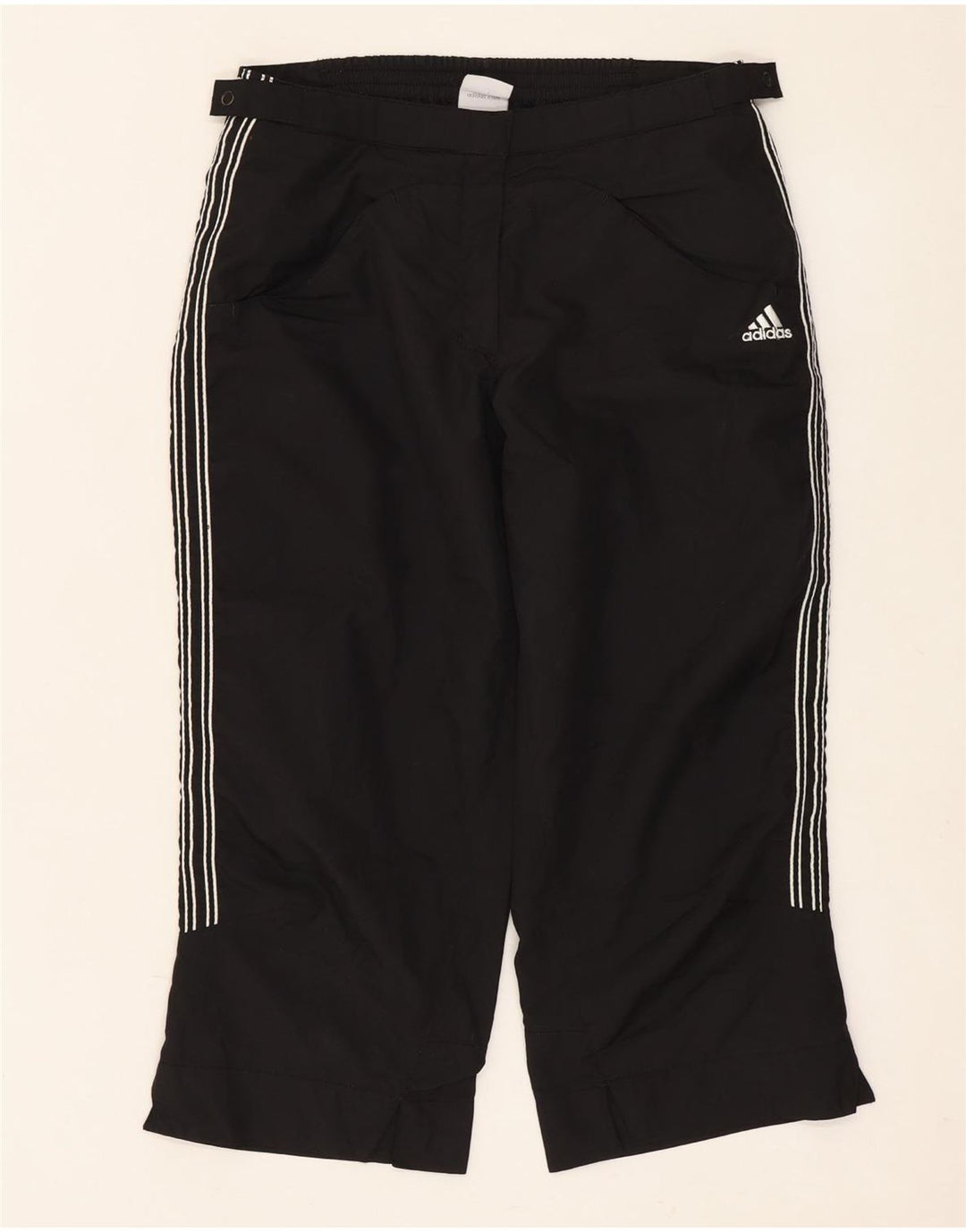 Adidas Womens Clima Proof Capri Calças de treino UK 10 Small Black