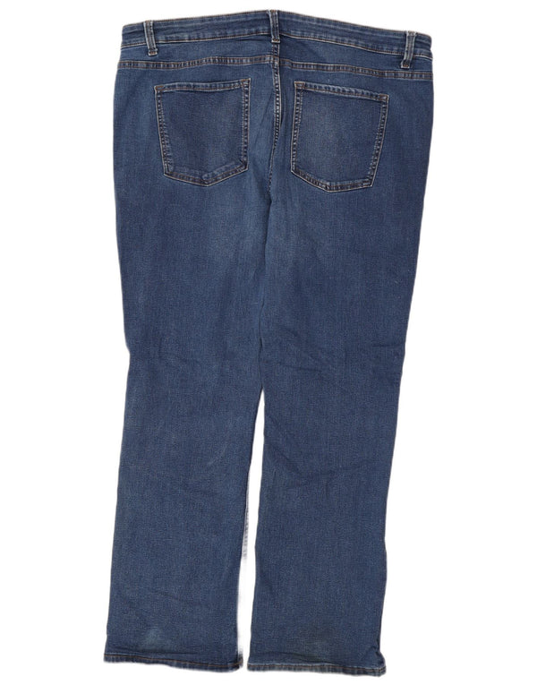 Jeans Marks & Spencer Regular Bootcut Feminino Reino Unido 20 2XL W42 L31 Azul Algodão