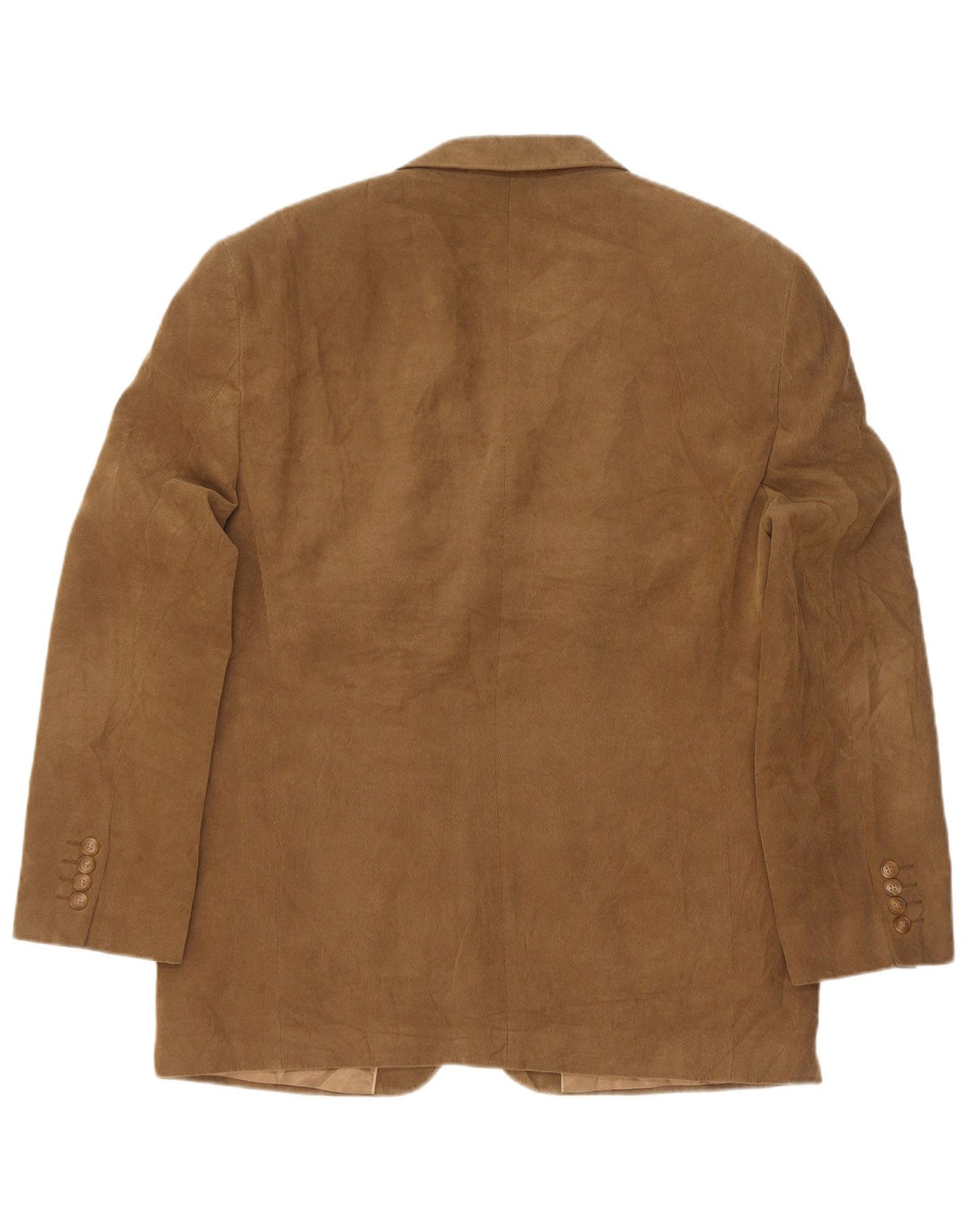 Jaqueta blazer masculina de veludo cotelê Marks & Spencer com 3 botões Reino Unido 40 médio bege