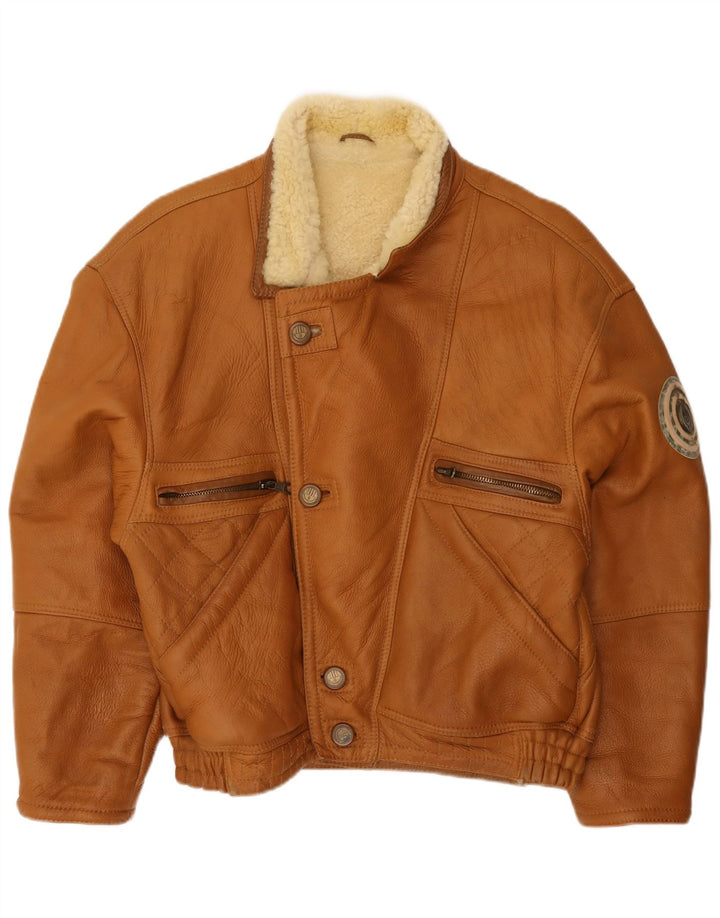 Jaqueta masculina Vinci Shearling IT 50 grande marrom shearling