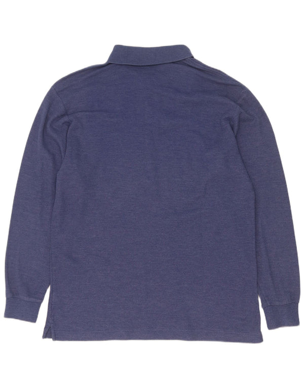 Camisa polo masculina Fila manga comprida IT 50 algodão azul médio