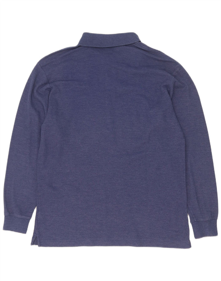 Camisa polo masculina Fila manga comprida IT 50 algodão azul médio