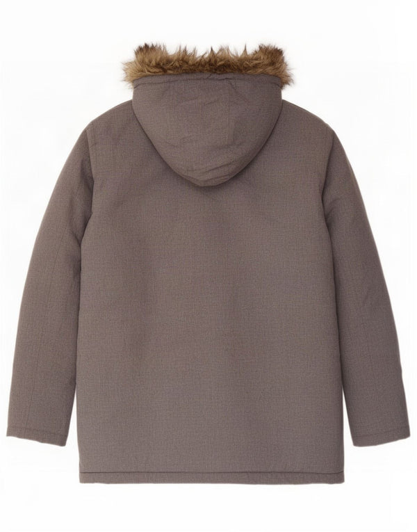 Jaqueta Parka masculina com capuz Jack & Jones Reino Unido 38 cinza médio