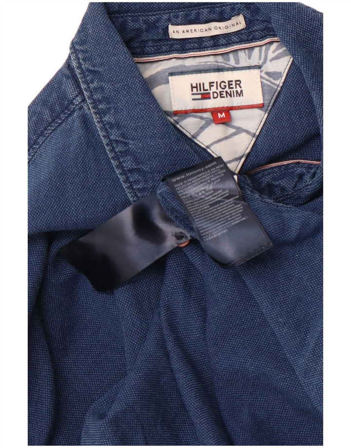 Camisa masculina TOMMY HILFIGER algodão azul médio