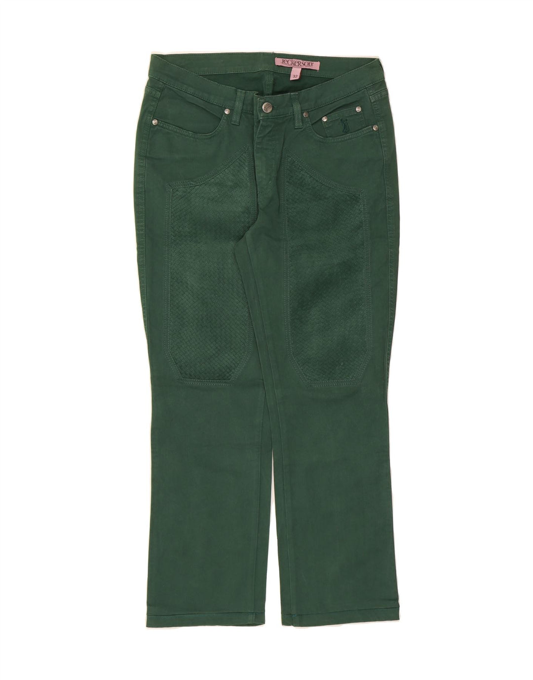 JECKERSON Womens Straight Jeans W32 L28 Green Cotton Vintage Jeckerson and Second-Hand Jeckerson from Messina Hembry 