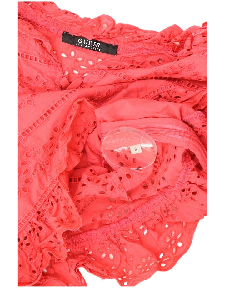 Blusa cropped feminina Guess UK 10 pequena rosa