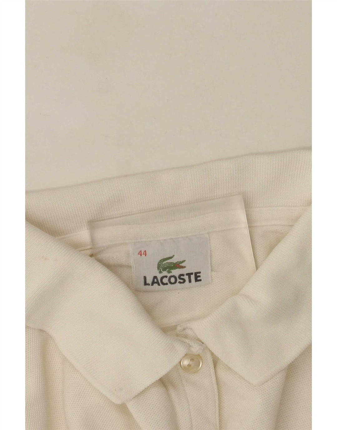 Camisa polo feminina de manga comprida Lacoste tamanho 44 grande branco