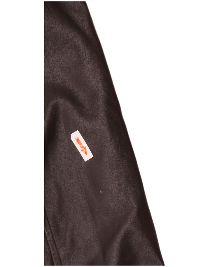 Jaqueta de couro masculina vintage UK 38 marrom médio