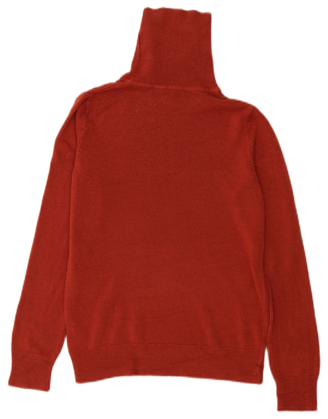 Suéter feminino Marks & Spencer com gola redonda Reino Unido 8 pequeno acrílico vermelho