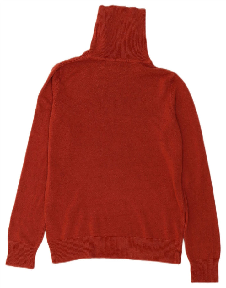 Suéter feminino Marks & Spencer com gola redonda Reino Unido 8 pequeno acrílico vermelho