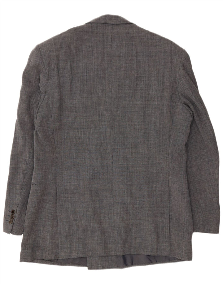 Jaqueta blazer masculina Pal Zileri com peito duplo IT 52 XL lã cinza