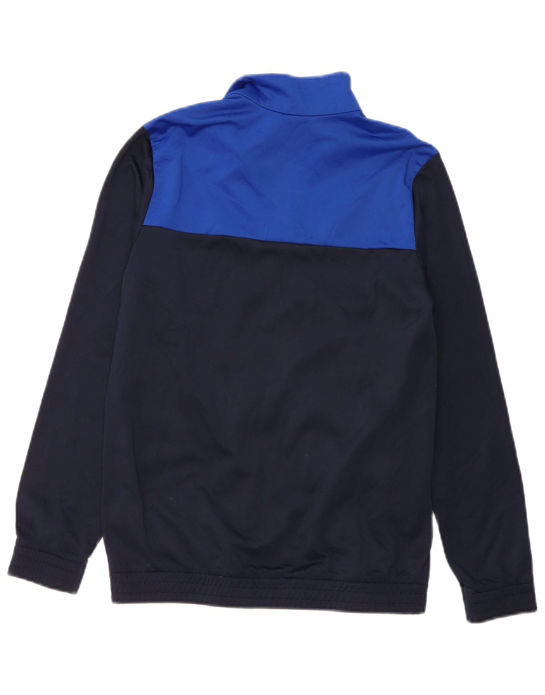 ADIDAS Meninos Tracksuit Top Jacket 13-14 Anos Azul Marinho Colorblock