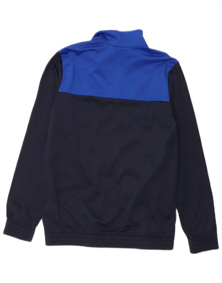 ADIDAS Meninos Tracksuit Top Jacket 13-14 Anos Azul Marinho Colorblock