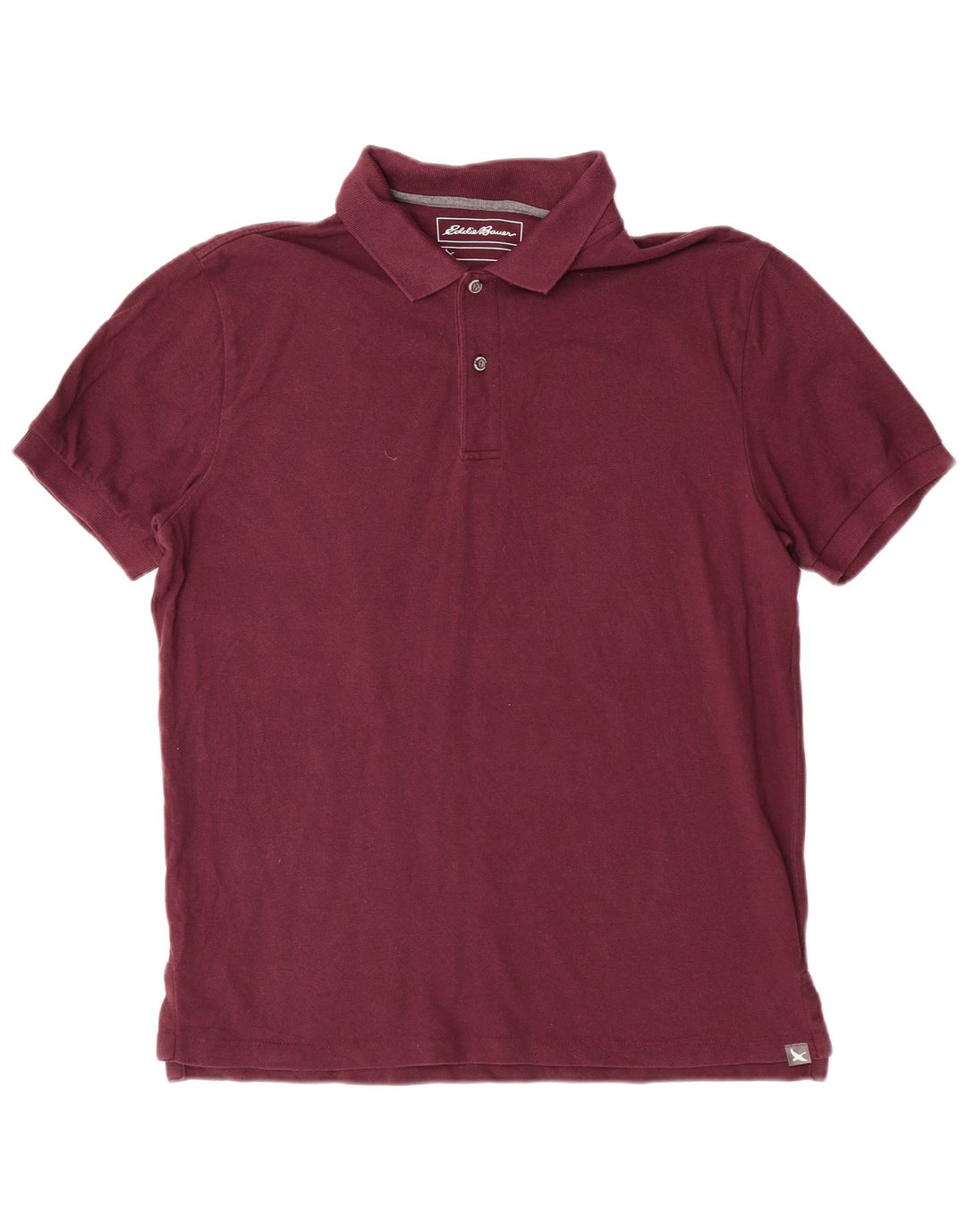Camisa polo masculina Eddie Bauer de algodão marrom médio