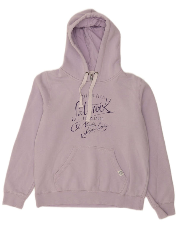 Saltrock moletom feminino com capuz e ajuste relaxado gráfico Reino Unido 12 médio roxo