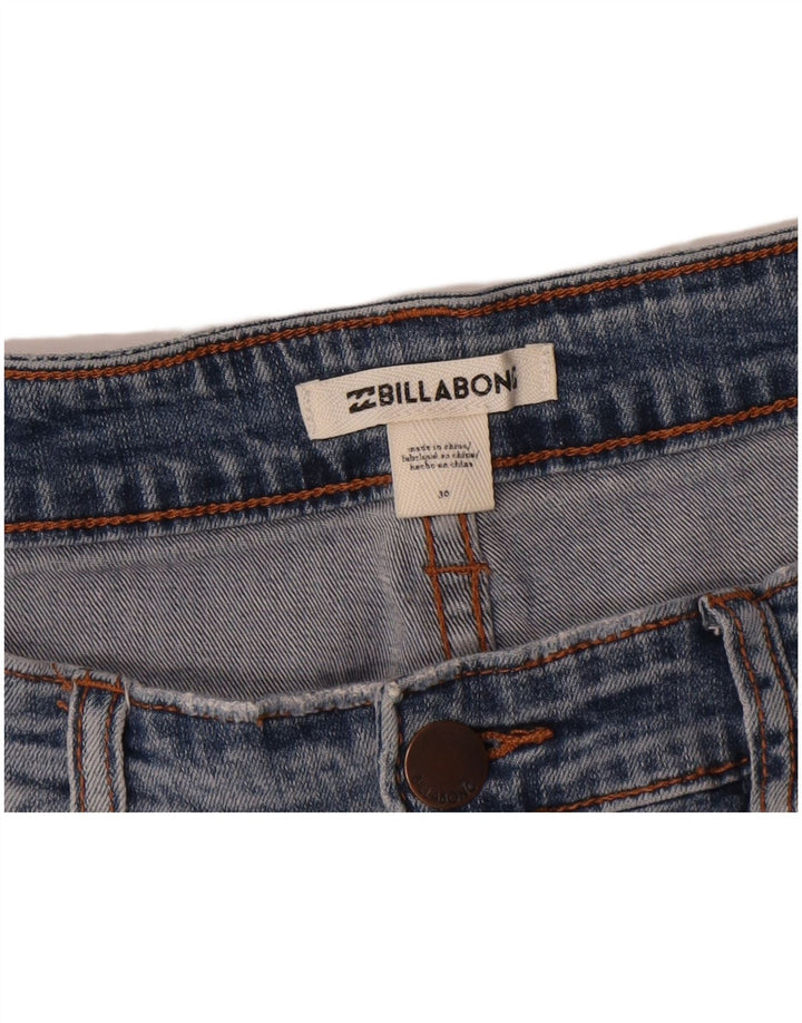 Saia jeans feminina Billabong W30 algodão azul médio