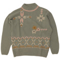 Suéter feminino Maximilian com gola tartaruga Reino Unido 14 médio verde Fair Isle