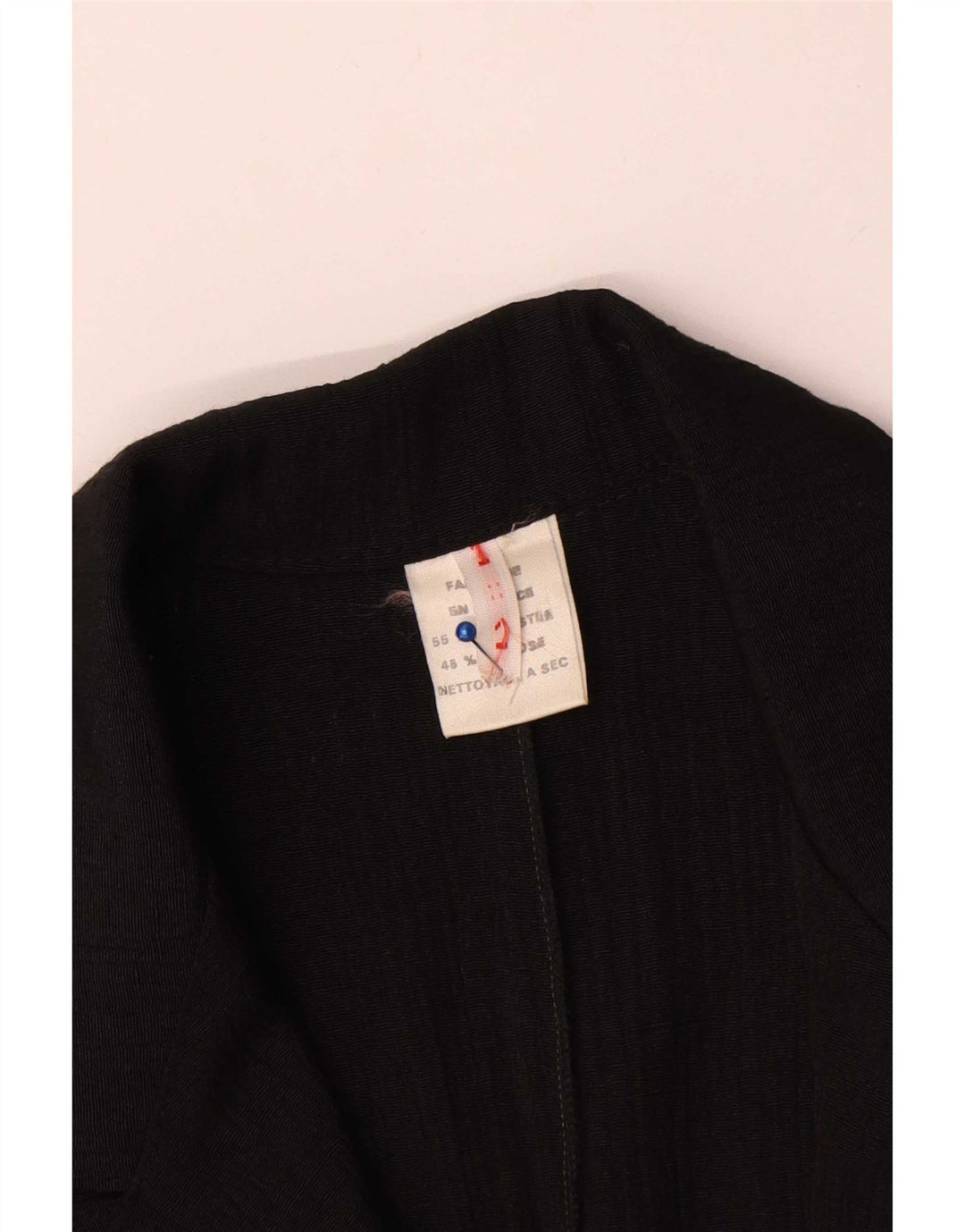 Jaqueta blazer feminina vintage com botões duplos UK 16 grande preta