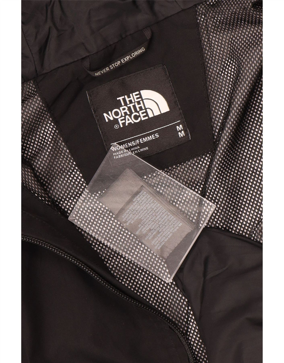 Jaqueta de chuva com capuz feminina The North Face UK 14 poliéster preto médio
