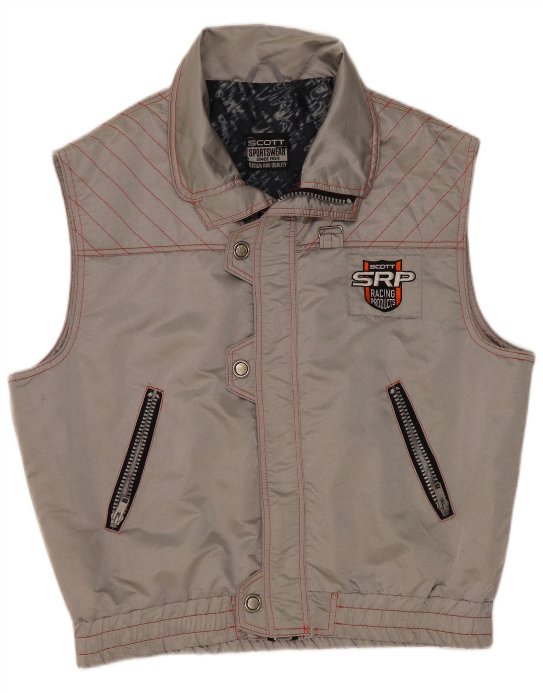 Colete gráfico masculino Scott UK 42 XL cinza poliamida