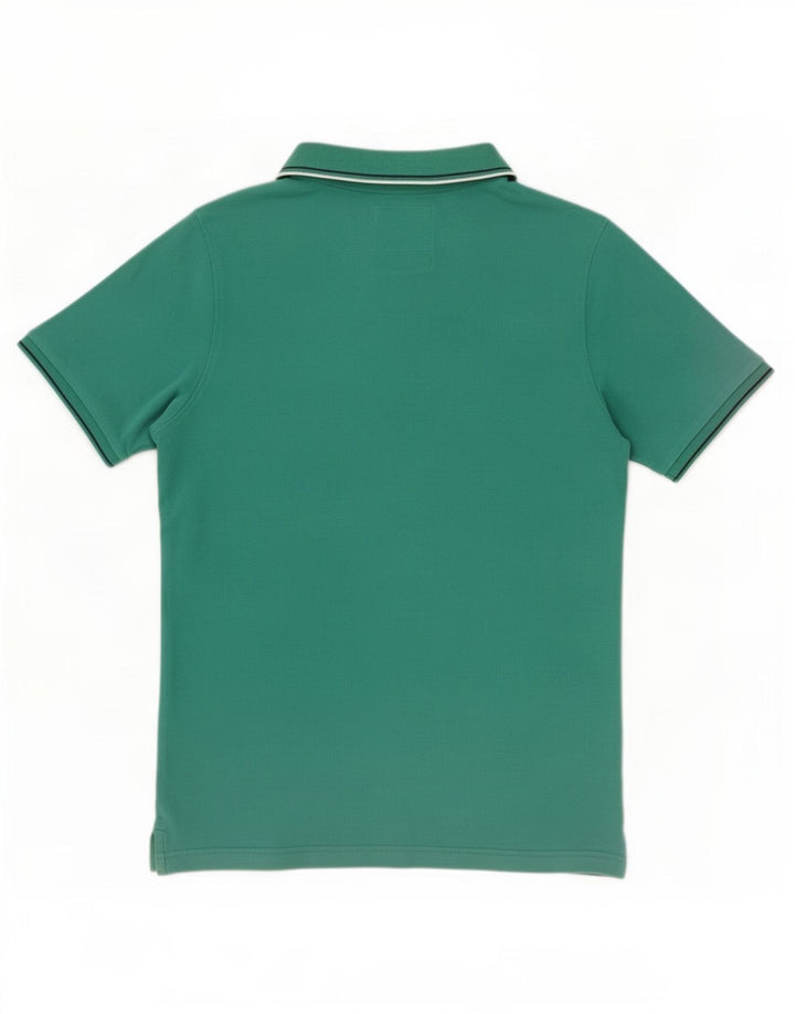 Camisa polo masculina Armani Jeans listrada verde médio