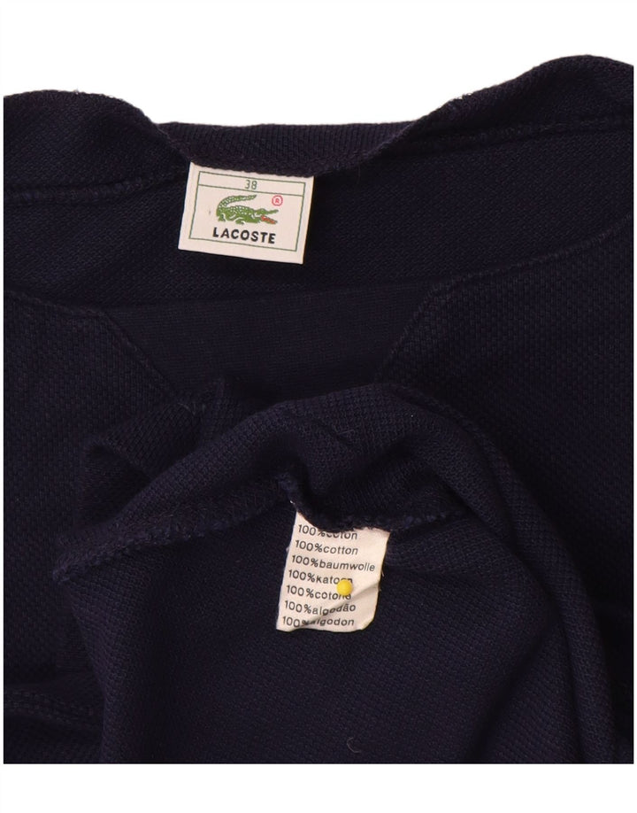 Camiseta feminina Lacoste tamanho superior 39 algodão colorblock azul marinho médio