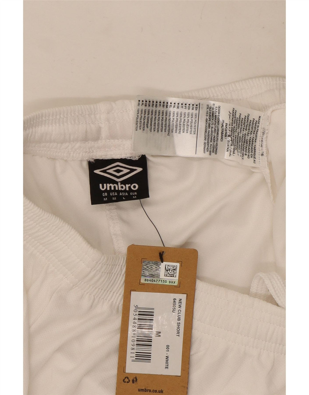 Umbro Mens West Ham United F.C Sport Shorts Médio Poliéster Branco