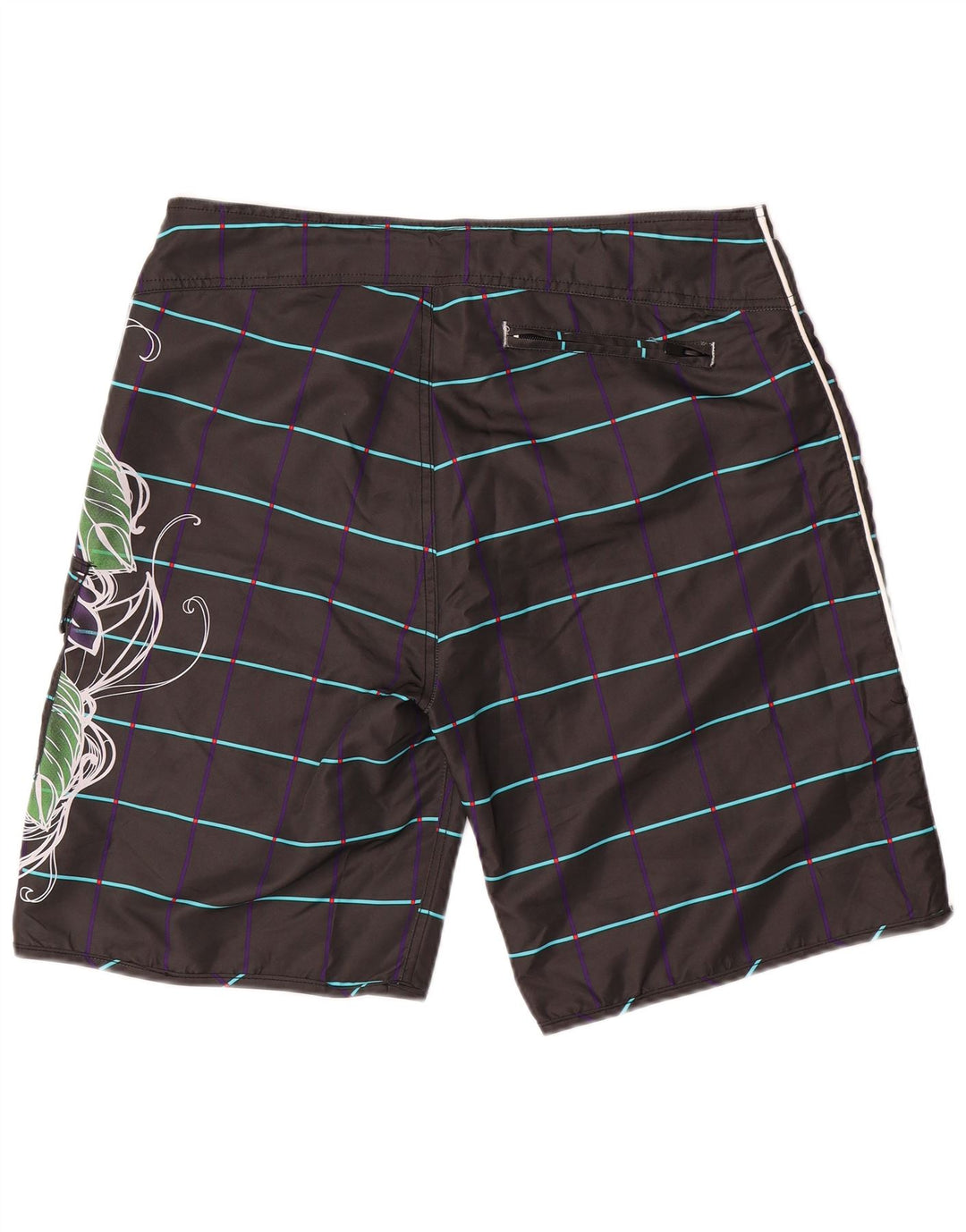 Shorts de natação masculino Jack & Jones gráfico grande poliéster floral preto