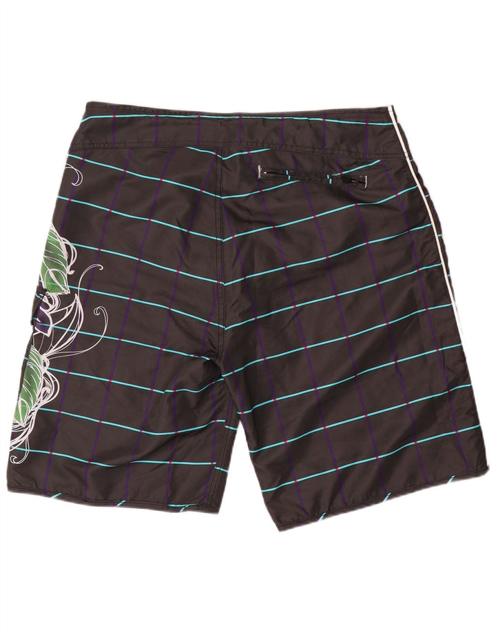 Shorts de natação masculino Jack & Jones gráfico grande poliéster floral preto