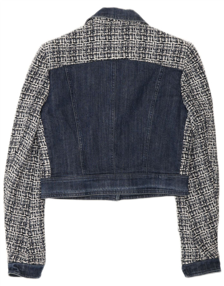 Jaqueta bomber feminina com padrão abstrato Guess By Marciano IT 42 azul médio