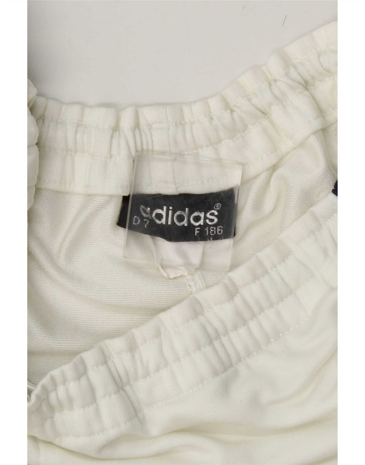 Adidas masculino gráfico calças de treino 2XL branco colorblock