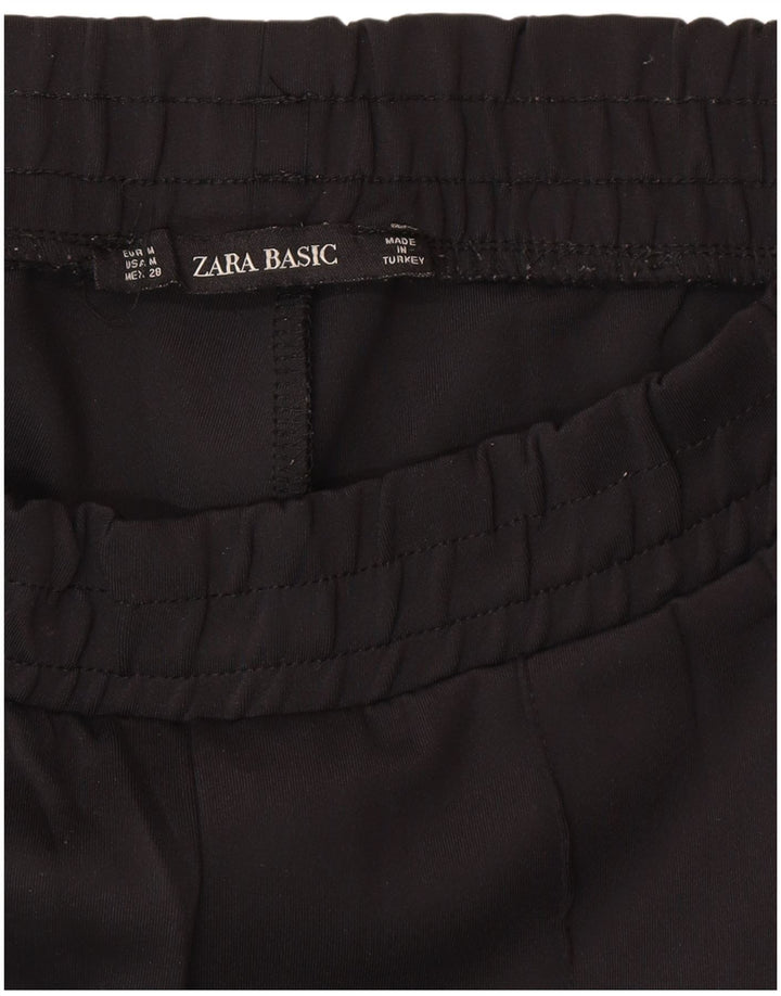 Calça de treino feminina Zara UK 12 médio preto colorblock poliamida