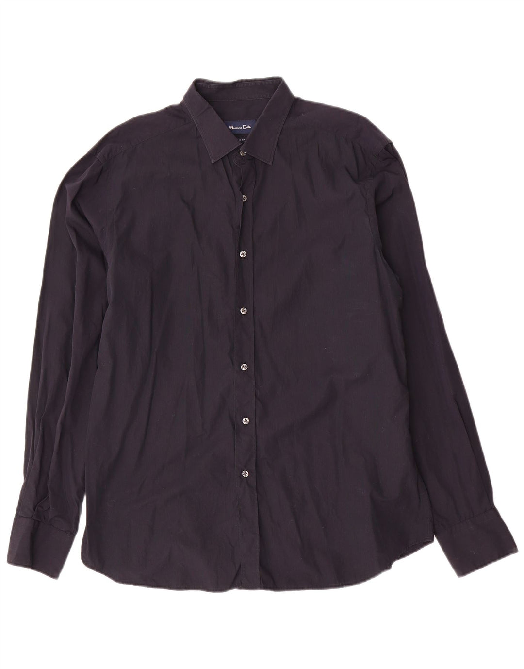 Camisa masculina Slim Fit MASSIMO DUTTI XL azul marinho algodão