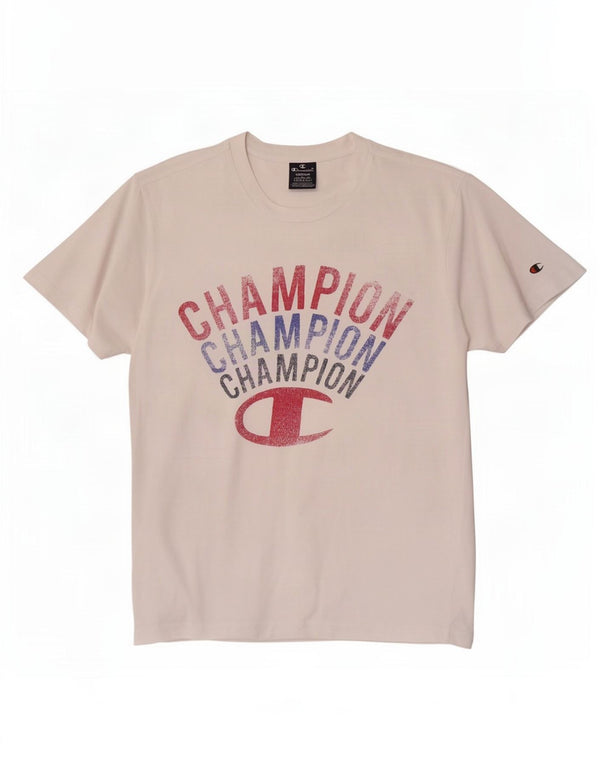 Camiseta gráfica masculina Champion Top Médio Branco