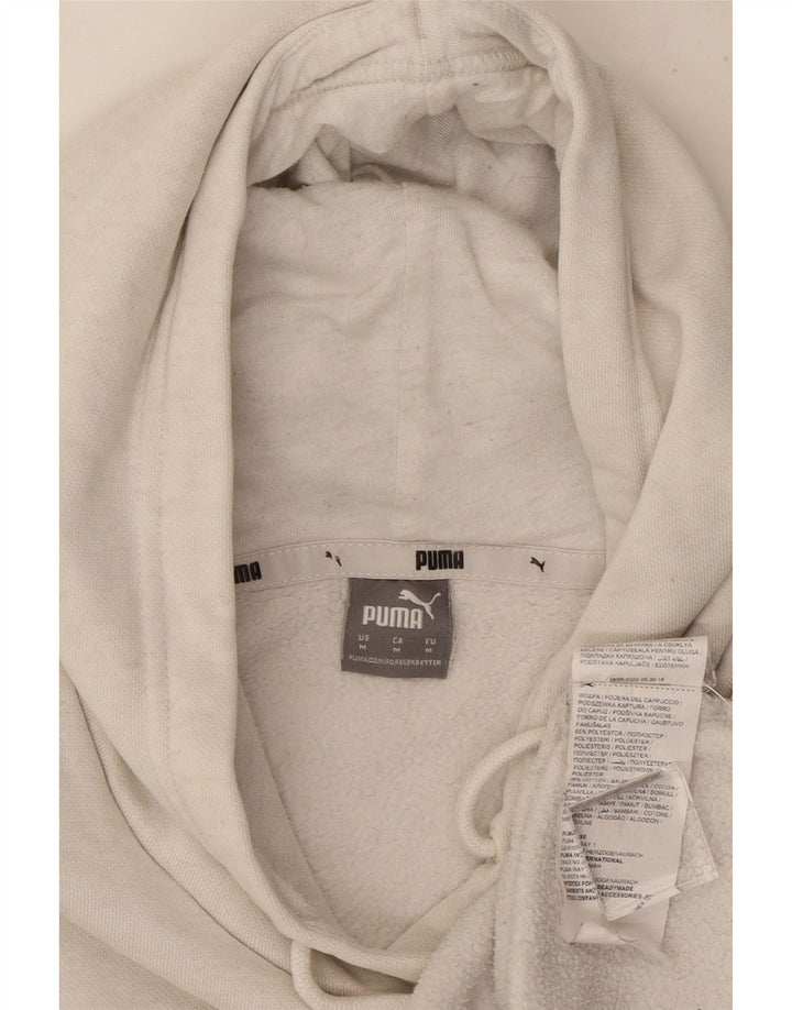 Puma feminino moletom com capuz UK 12 médio branco poliéster