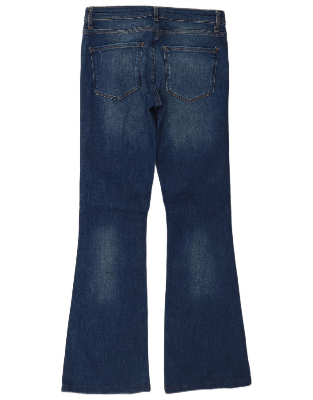 Zara Jeans feminino queimado EU 38 pequeno W28 L32 algodão azul