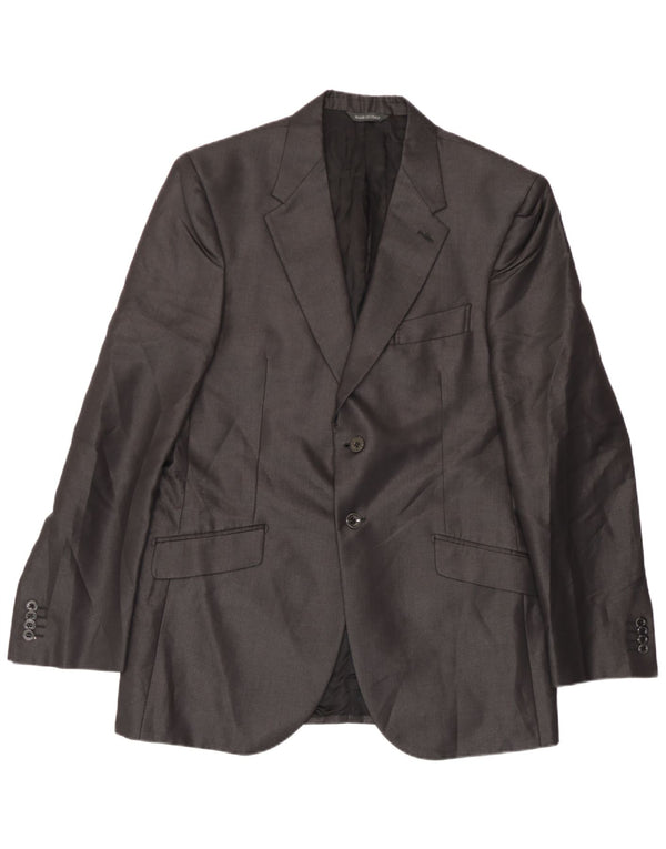 Jaqueta blazer masculina Carlo Pignatelli com 2 botões IT 52 XL cinza seda