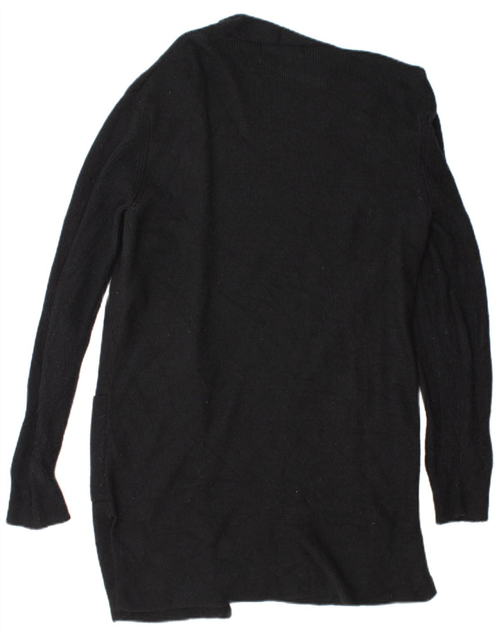 Marks & Spencer Suéter feminino Longline Open Cardigan Reino Unido 8 Pequeno Preto