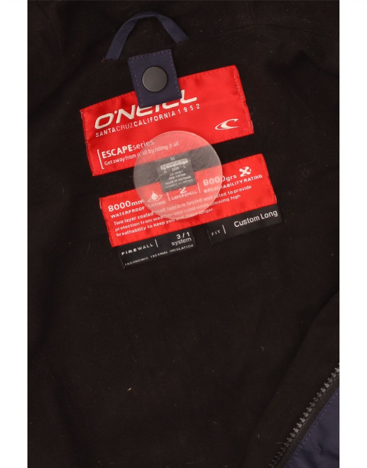 Jaqueta corta-vento masculina O'Neill com capuz Reino Unido 38 bloco colorido azul marinho médio