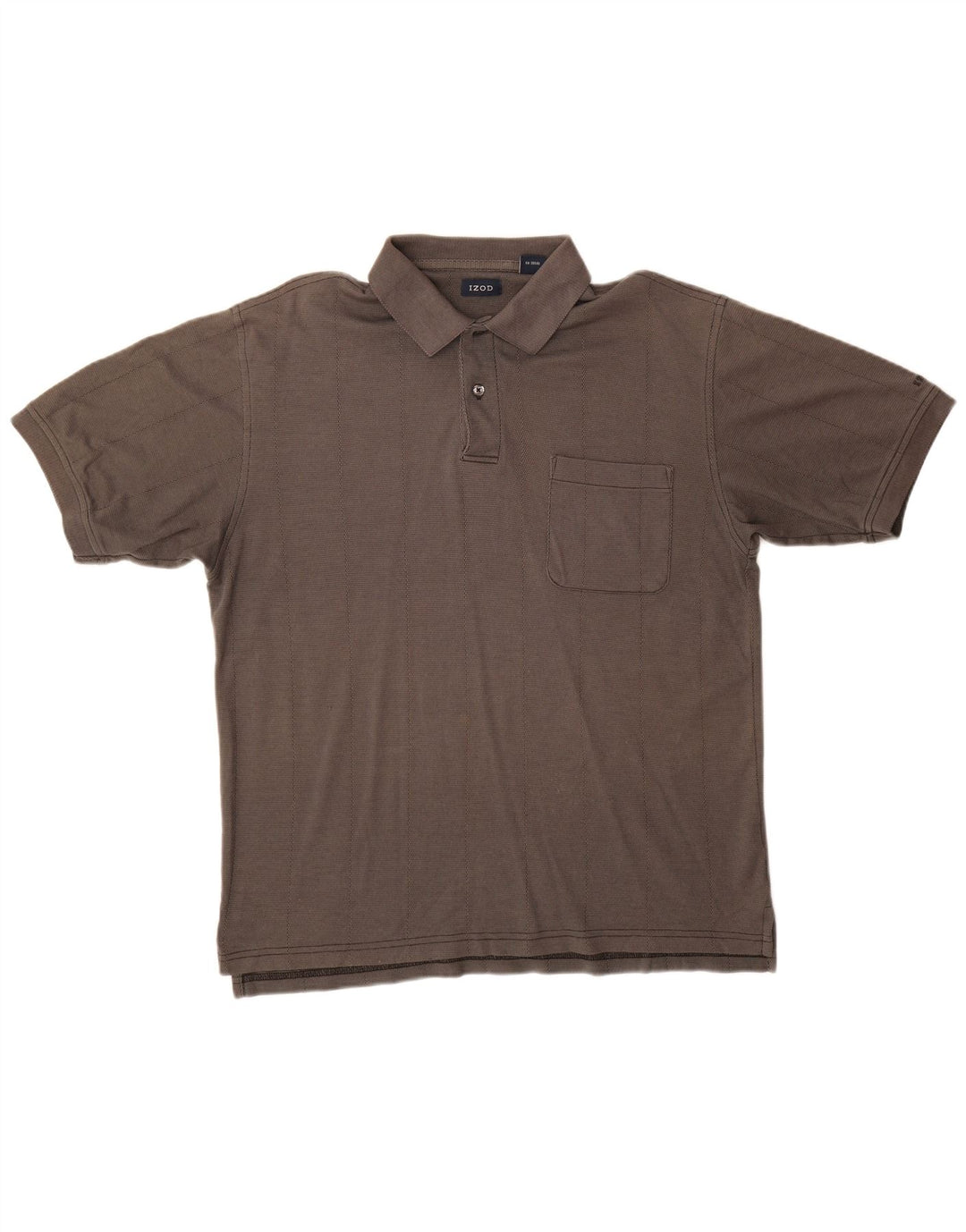 Camisa polo masculina Izod algodão cinza médio