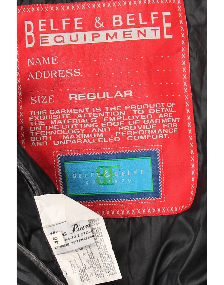 Belfe & Belfe Jaqueta masculina acolchoada de ajuste regular IT 46 pequena preta nylon