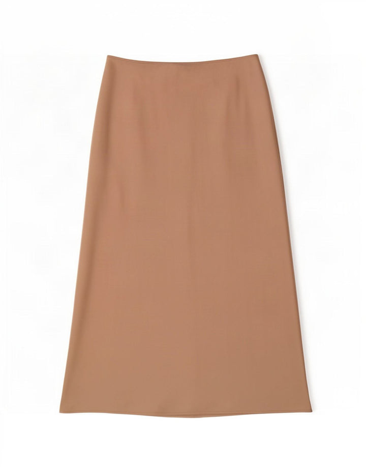 Saia Maxi Feminina Topshop Reino Unido 14 Grande W36 Poliéster Bege