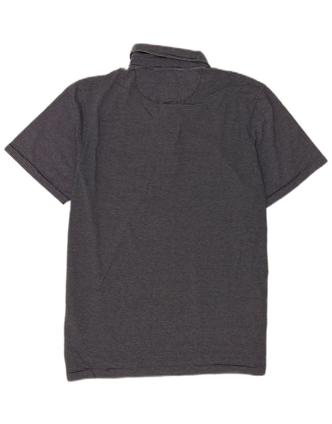 Camisa polo masculina Jigsaw de algodão listrado azul marinho médio